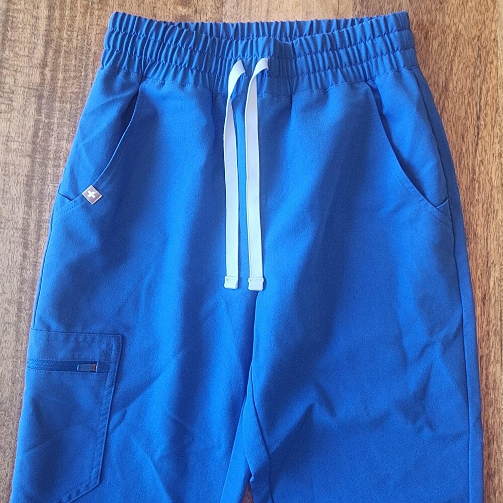 FIGS Jogger Scrub Pants Womens XXS Blue Technical Collection Drawstring Medical - Picture 3 of 16